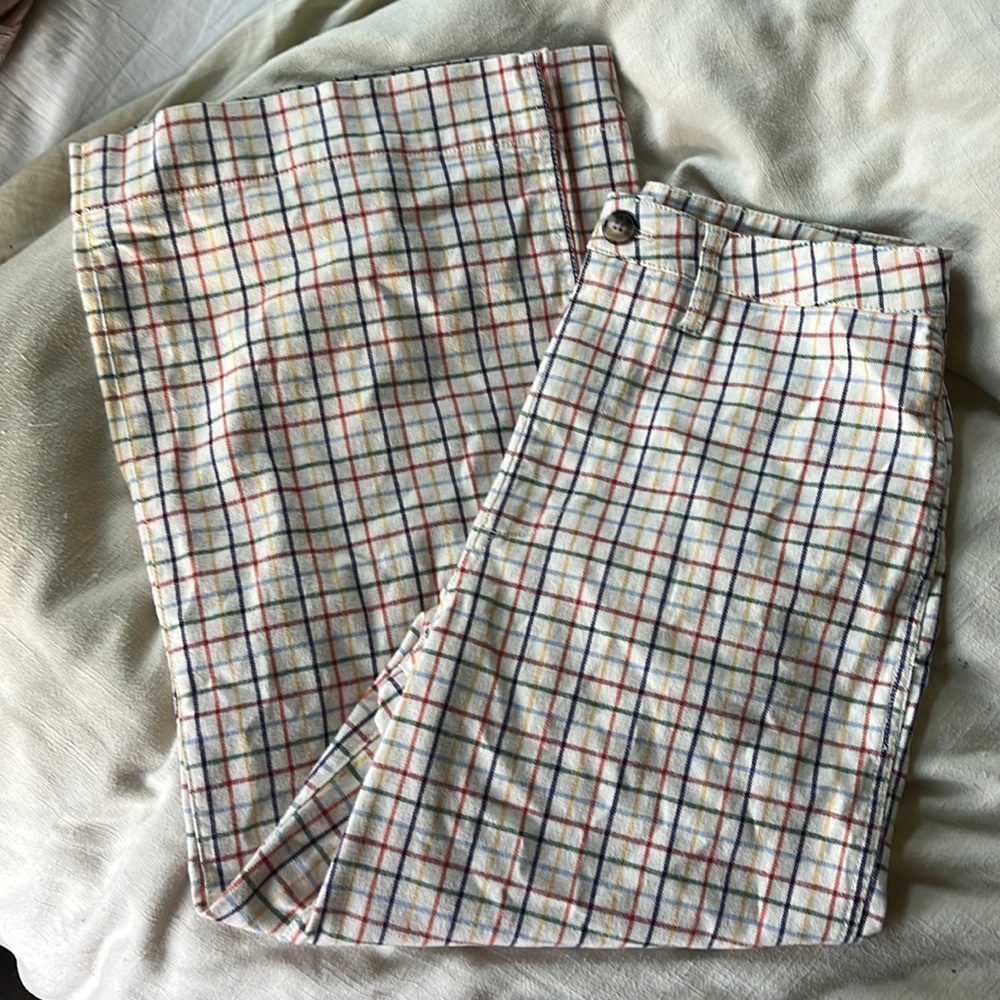 Madewell wide leg trousers in rainbow print